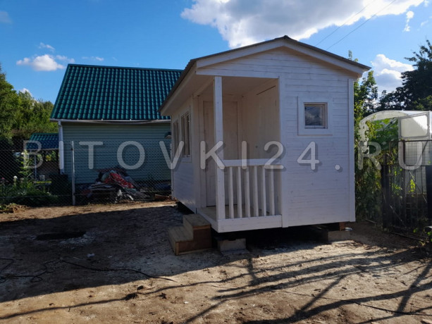 № 11 Бытовка дачная с крыльцом 1х1м и комнатой для инвентаря