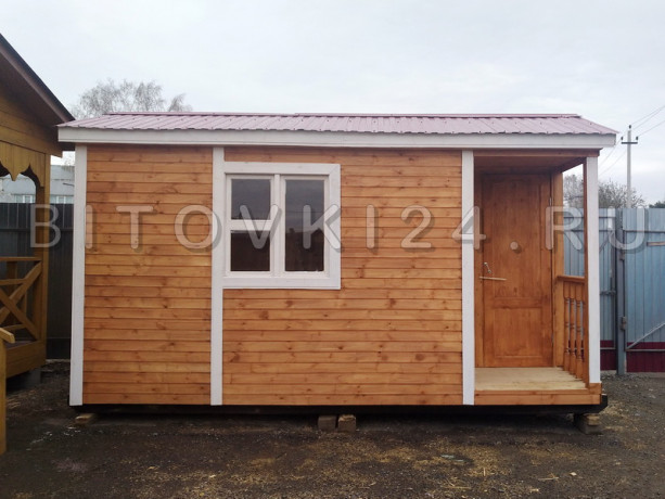 № 12 Бытовка дачная с крыльцом 1х1м