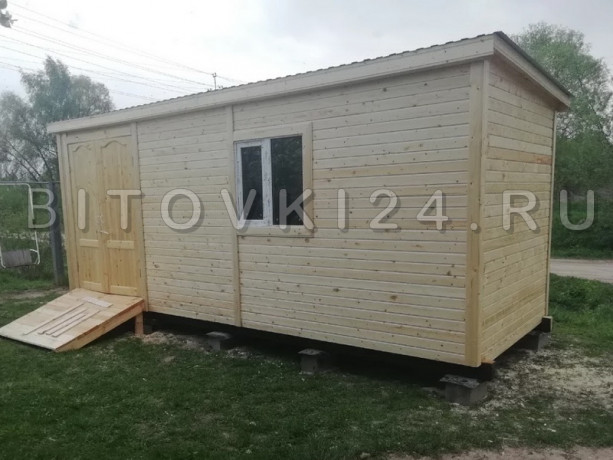 № 19 Бытовка дачная стандарт с двумя распашными дверями