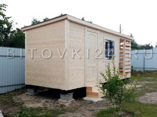 № 21 Бытовка дачная стандарт с дровником