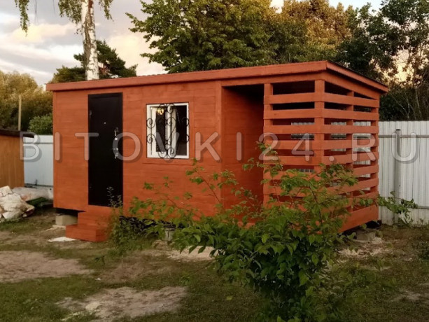 № 21 Бытовка дачная стандарт с дровником