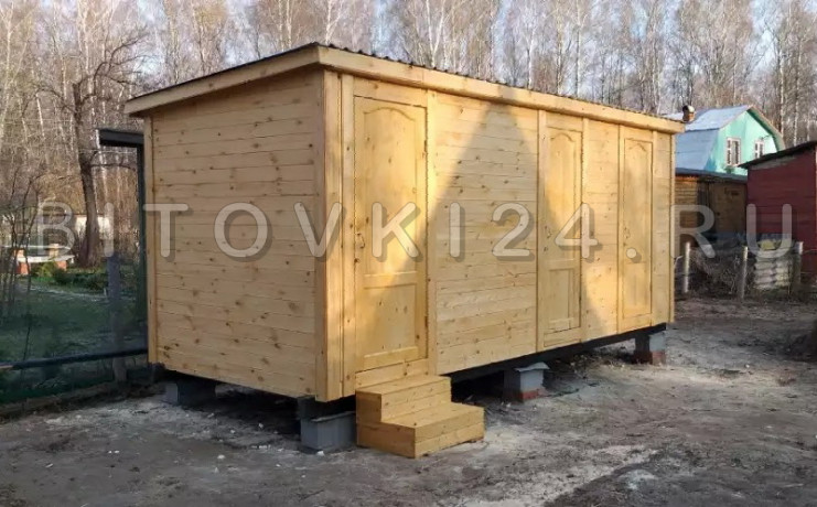 № 24 Бытовка дачная трёхсекционная с отдельными входами