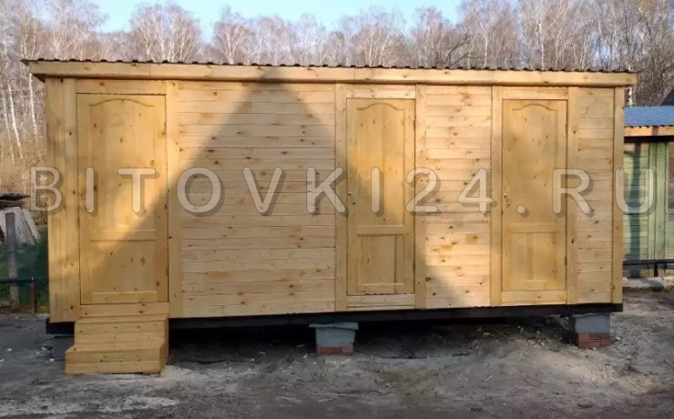 № 24 Бытовка дачная трёхсекционная с отдельными входами