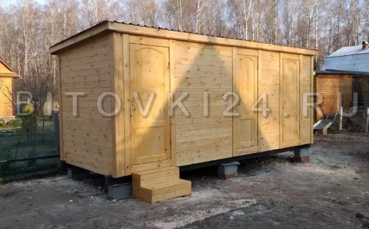 № 24 Бытовка дачная трёхсекционная с отдельными входами